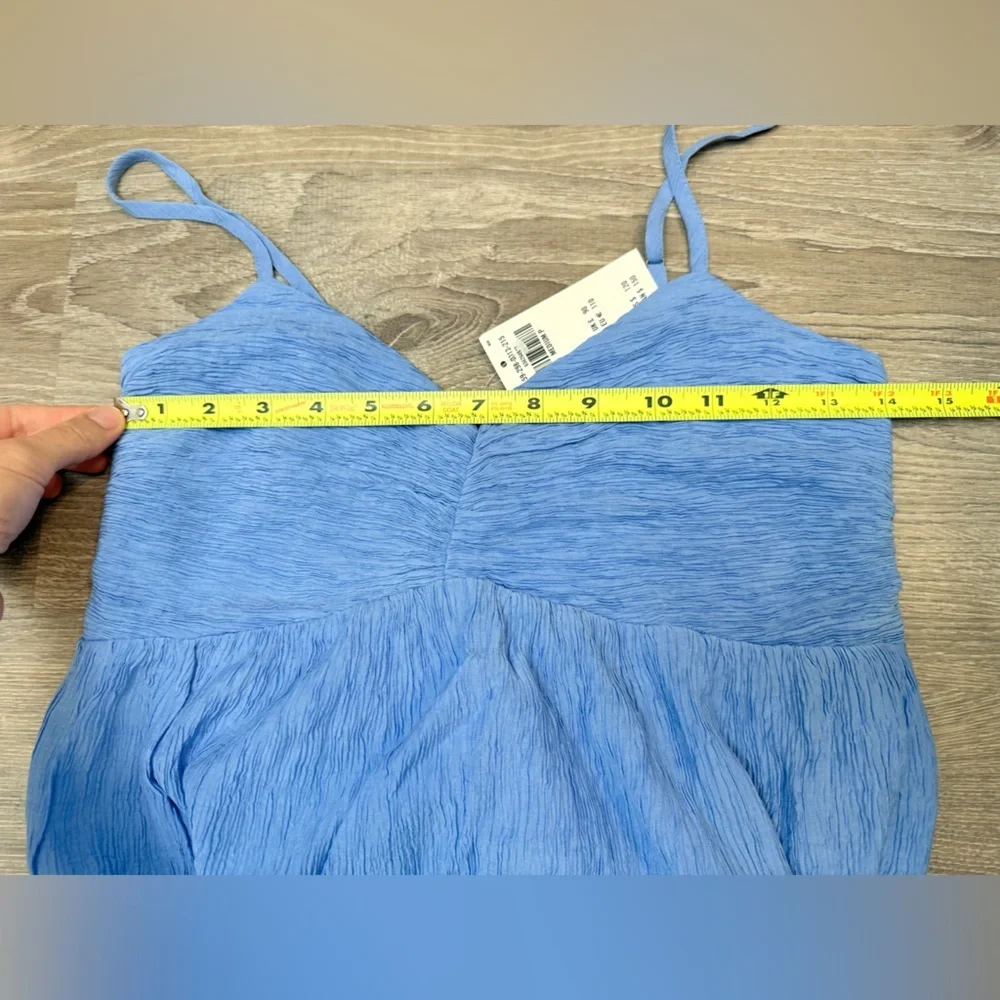 Abercrombie & Fitch Sky Blue Maxi Dress with Side Slit